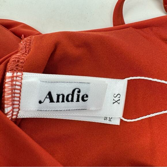 Andie Swim The Tahiti One Piece In Chili Pepper Open Back Deep V Size XS NEW - Picture 10 of 14